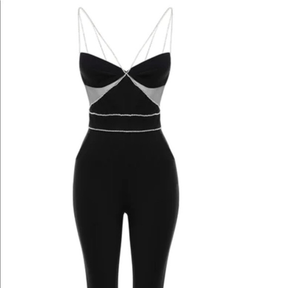 heiress beverly hills Pants - Heiress Beverly Hills Diamanté Jumpsuit Size XS